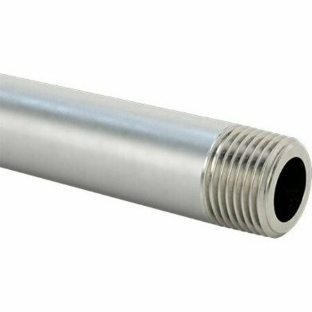 BSC PREFERRED Thick-Wall 304/304L Stainless Steel Pipe Threaded on Both Ends 3/8 Pipe Size 120 Long 48395K23